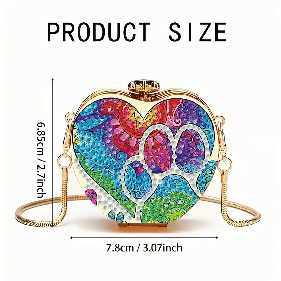 Big Cat Paw DIY Acrylic Love Art Diamond Painting Coin Purse w/ Chain for Women