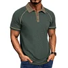 💥 70% OFF &ndash; Ends Tonight! Men's Solid Color Short-sleeved Lapel Henley T-shirt POLO Bottoming Shirt