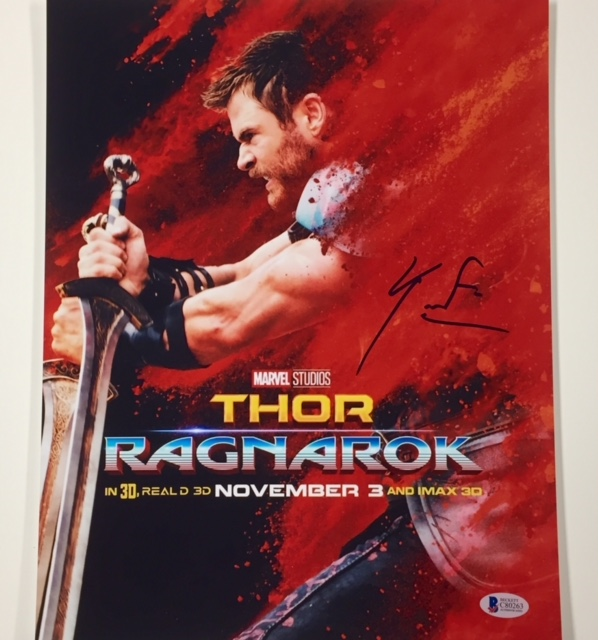 Producer KEVIN FEIGE Signed THOR Ragnarok 11x14 Movie Poster w/ BAS Beckett COA