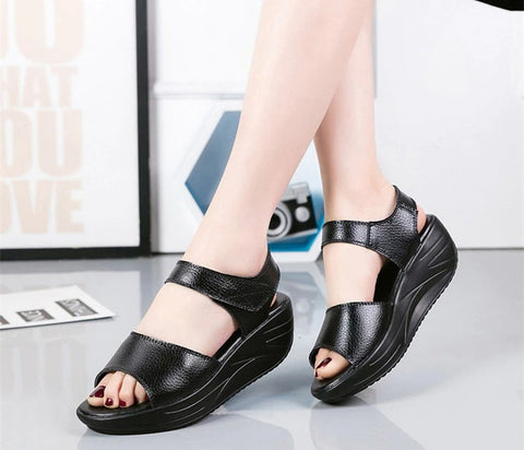 Women's Orthopedic Platform Sandals -Rocker Bottom Shoe