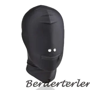 pornhint Pornhint Black Pu Leather Head Mask Fetishs Restraints Headgear Flirt for Couples Cosplay