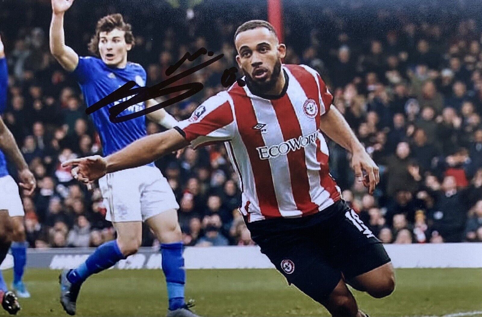 Bryan Mbeumo Genuine Hand Signed Brentford 6X4 Photo Poster painting 4