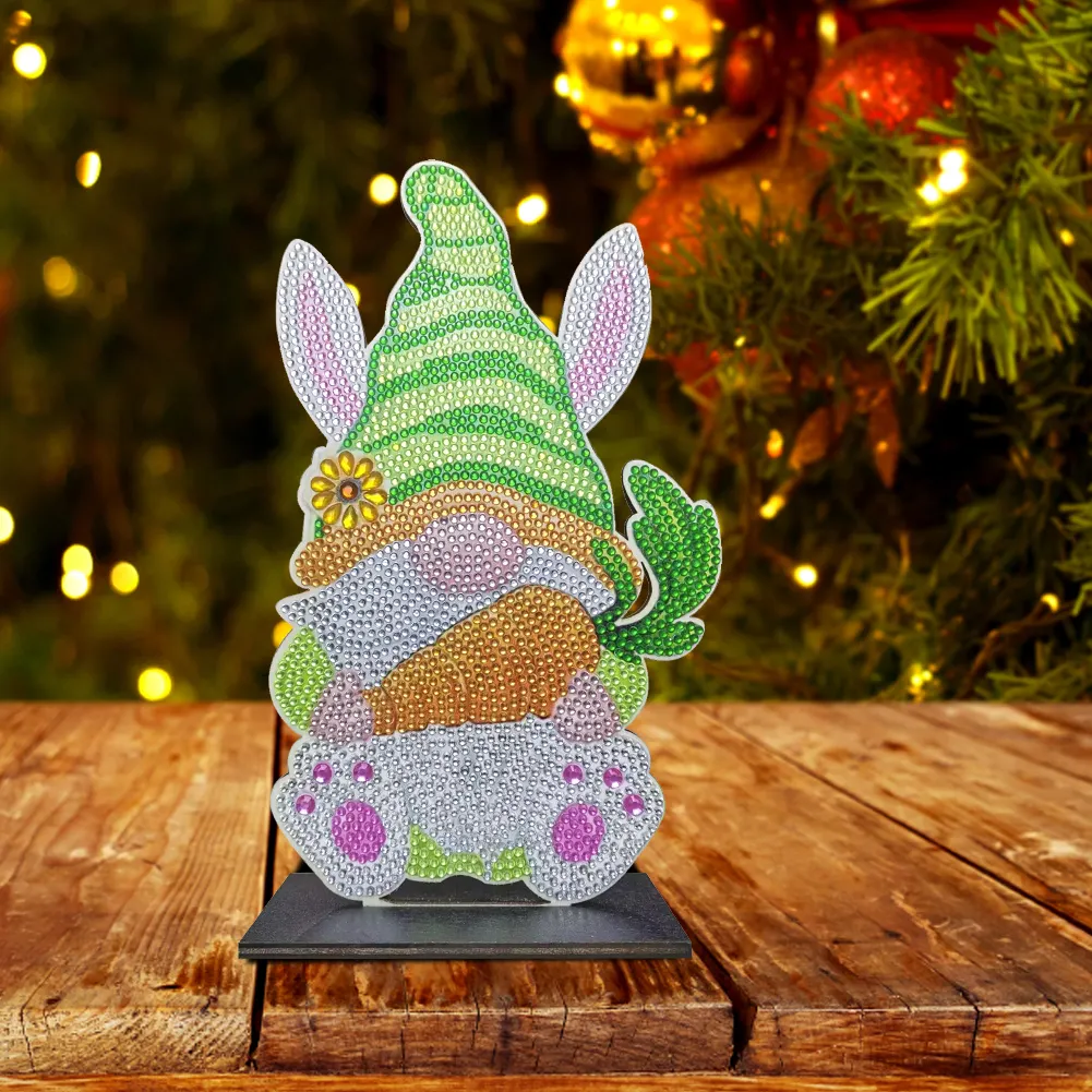 DIY Goblin Wooden Table Ornament Art Crafts Single Sided Home Decoration
