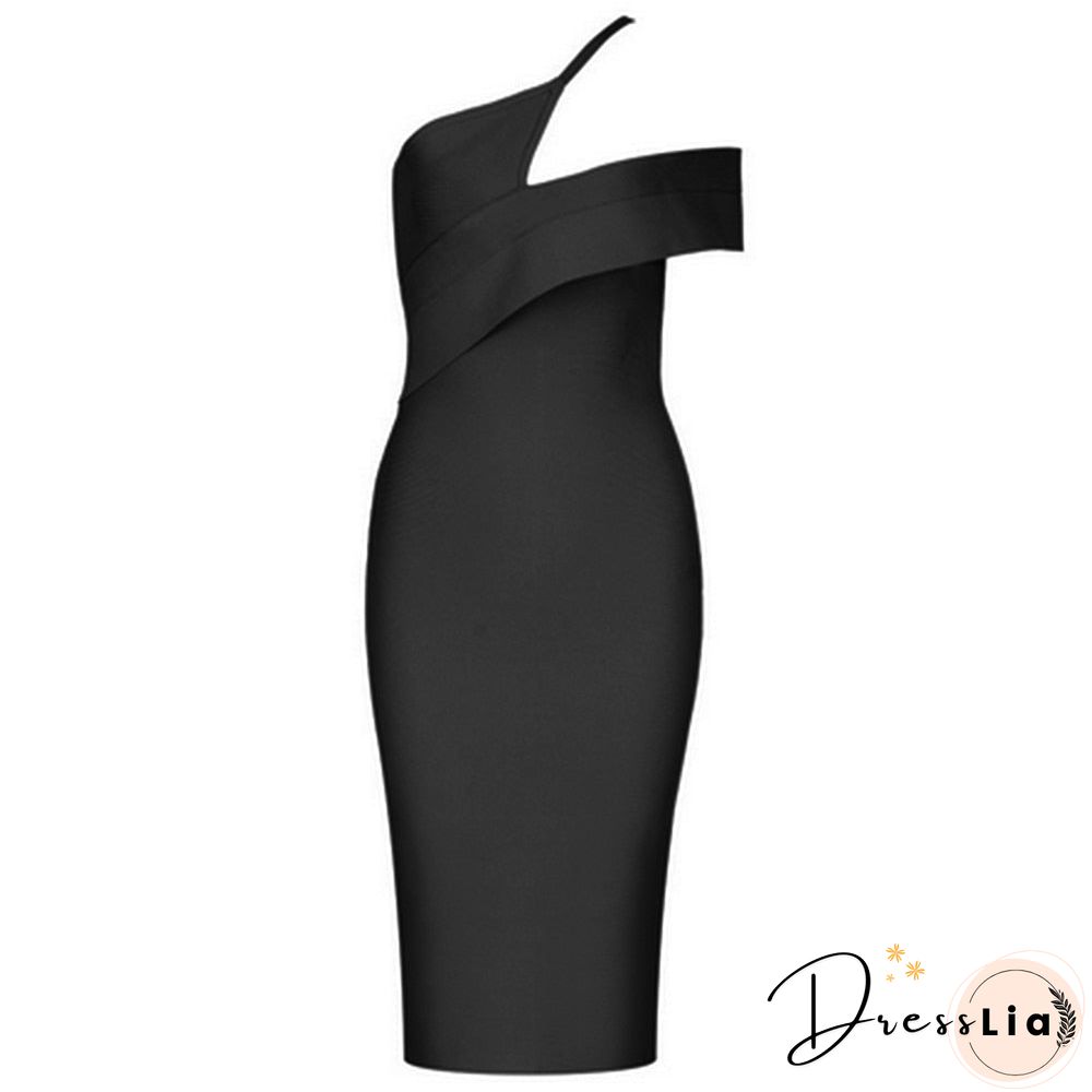 Ocstrade Bandage Dress New Arrival Red Bandage Dress Bodycon Women Summer Sexy One Shoulder Party Dress Club Outfits