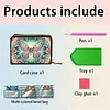 2pcs Butterfly Pattern Diamond Painting Fashion Card Holder Compact Coin Purse