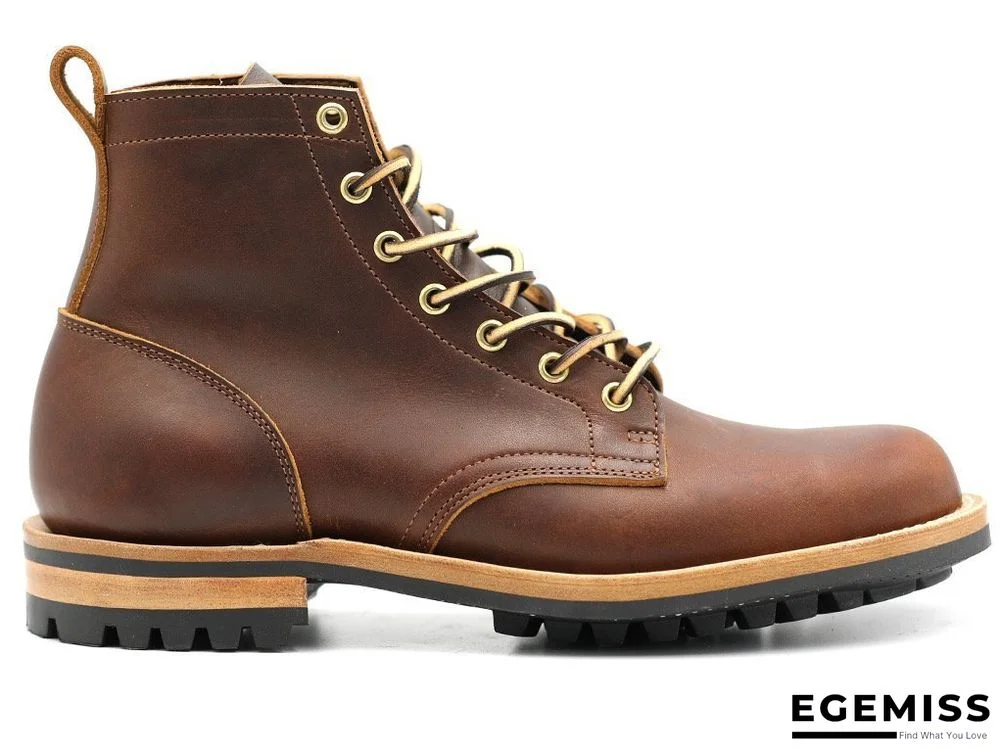 Cow Split Leather Men Boots Comfortable Boots Men Footwear Rubber Ankle Boots Men's Shoes | EGEMISS