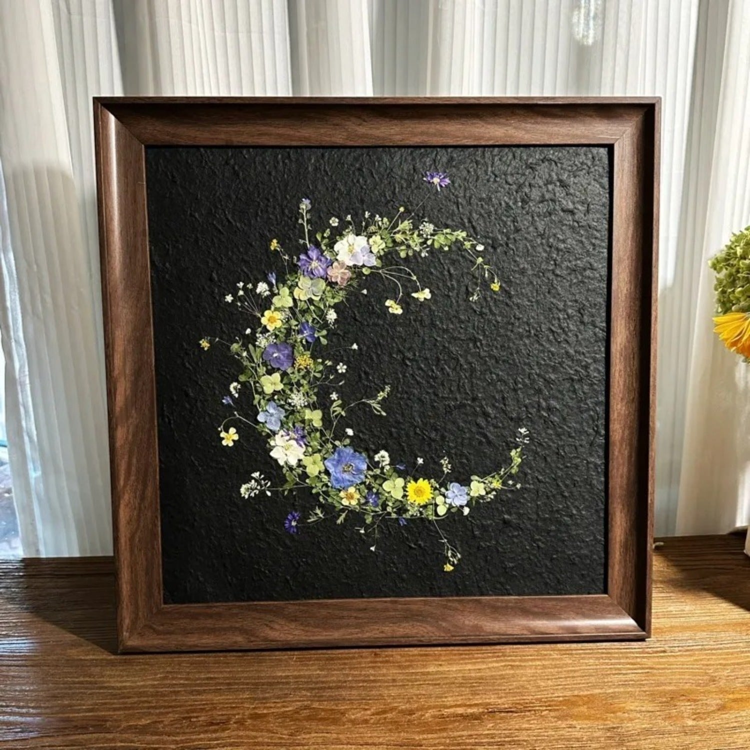 Pressed Flower Art Dried Florals Framed Plants Preserved