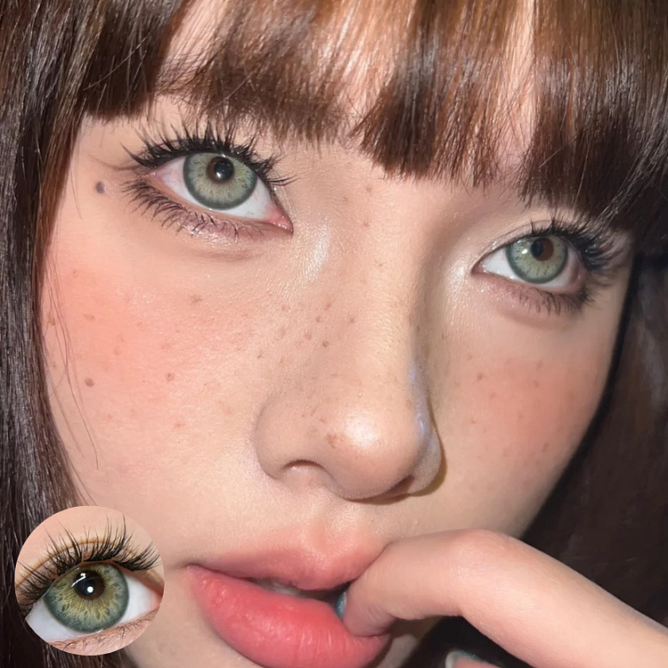 Russian girl Pro Green Colored Contact Lenses