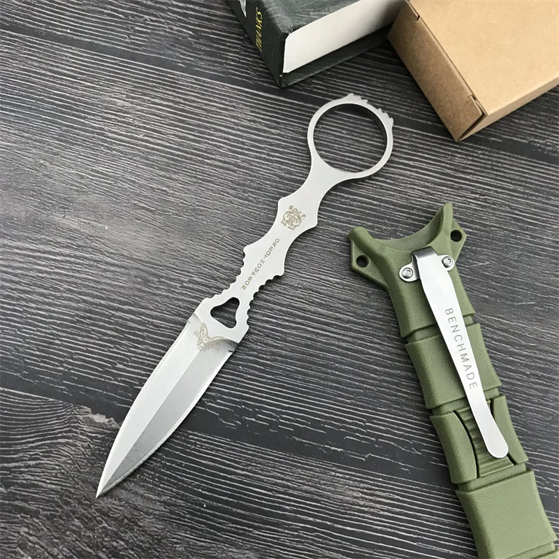 Bm Butterfly  Outdoor Survival Small Straight Knife High Hardness Edc Portable Mini Knife Hiking Self-Defense Knife