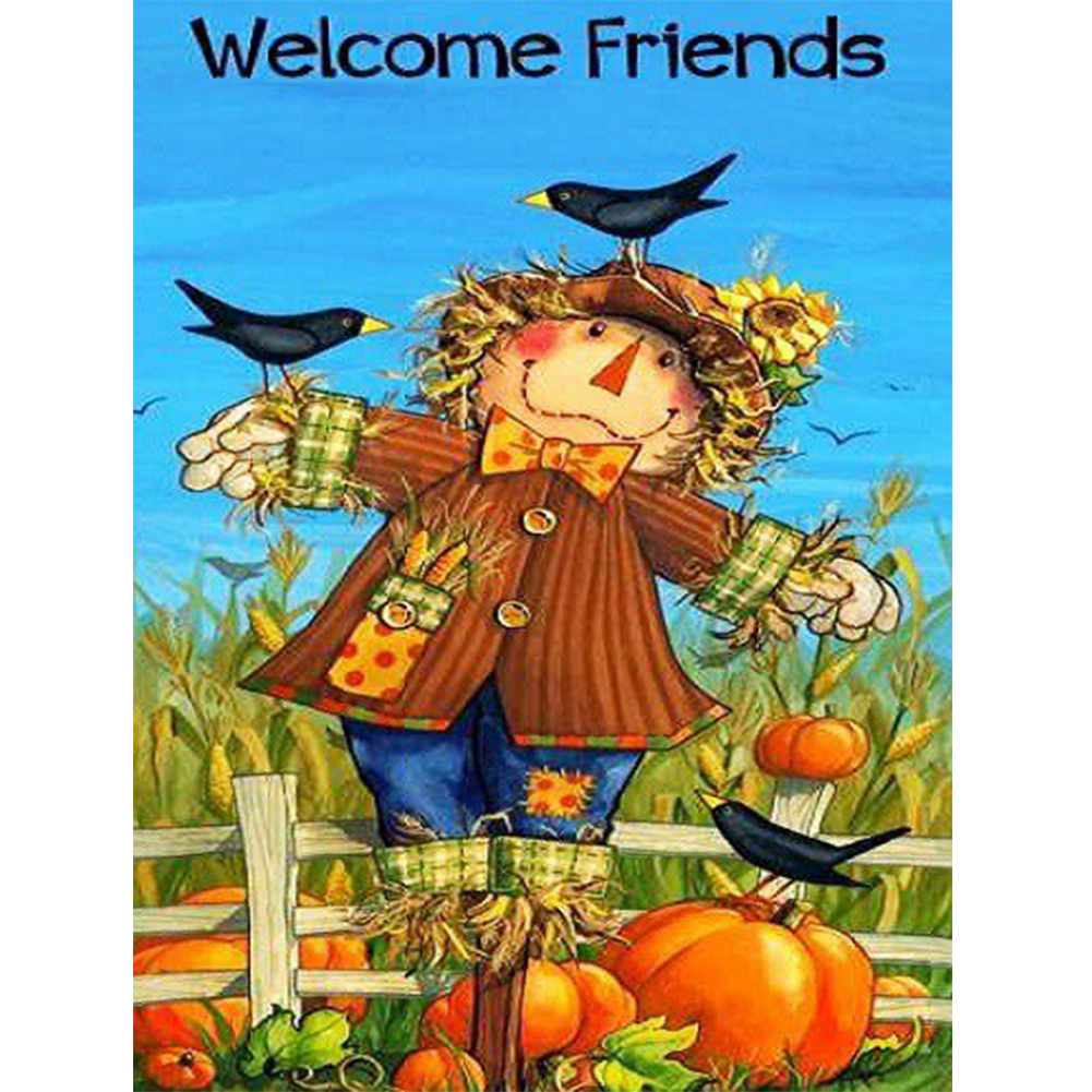 

Pumpkin Scarecrow - Round Drill Diamond Painting - 30*40CM, 501 Original