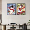 2Pcs bonhomme de neige de Noël-perceuse ronde peinture diamant-30 * 40cm