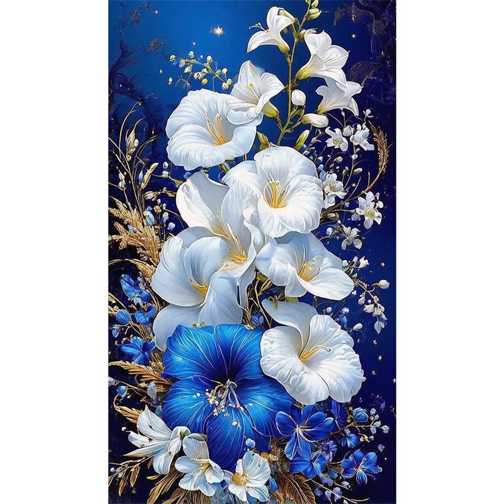 Partial AB Diamond Painting - Full Round Drill - Morning Glory(Canvas|45*75cm)