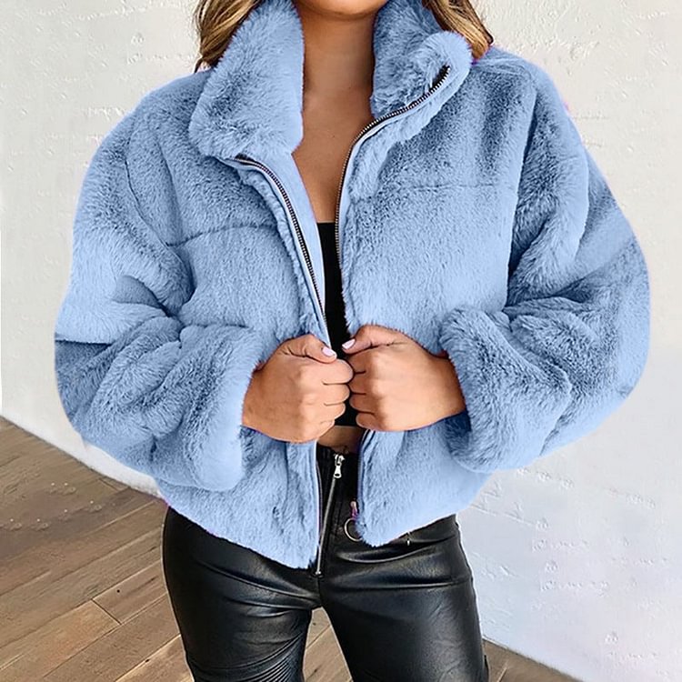 Winter Warm Fluffy Cashmere Jacket