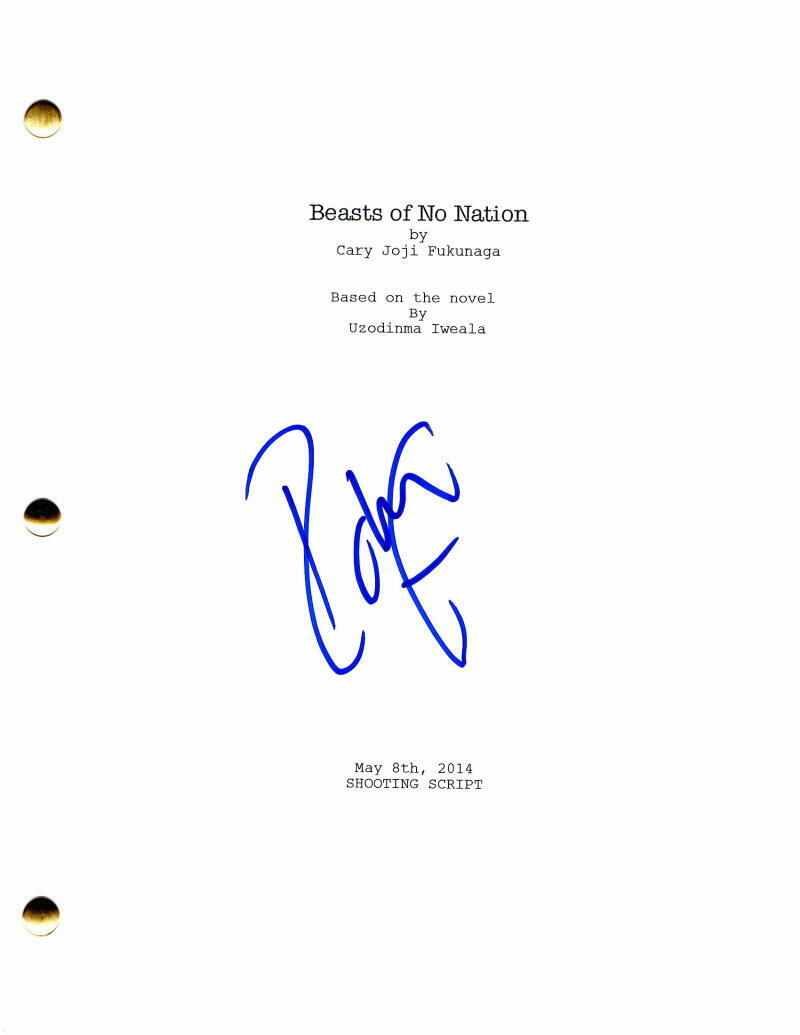 IDRIS ELBA SIGNED AUTOGRAPH - BEASTS OF NO NATION MOVIE SCRIPT HEIMDALL THE WIRE