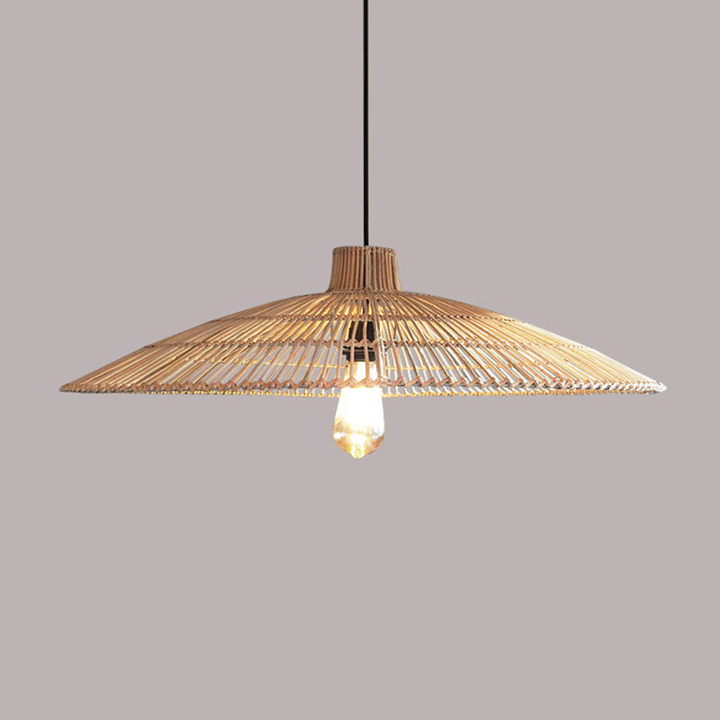 Triangular Wicker Rattan Pendant Lamp