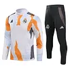 2024/2025 Real Madrid Royal Yellow blue and grey print Half-Pull Training Suit Football Shirt 1:1 Thai Quality Set