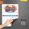 DIY Diamond Painting Magnetic Dry Erase Calendar for Fridge Planning Board Weekly Monthly Planner Memo Board Kits