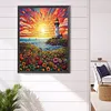 Sunrise Sea Lighthouse-Full Round Diamond Painting 50*65CM
