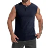  Men's Stylish Sleeveless Henley Tank Top for Summer Fitness and Casual Wear by Inlyline