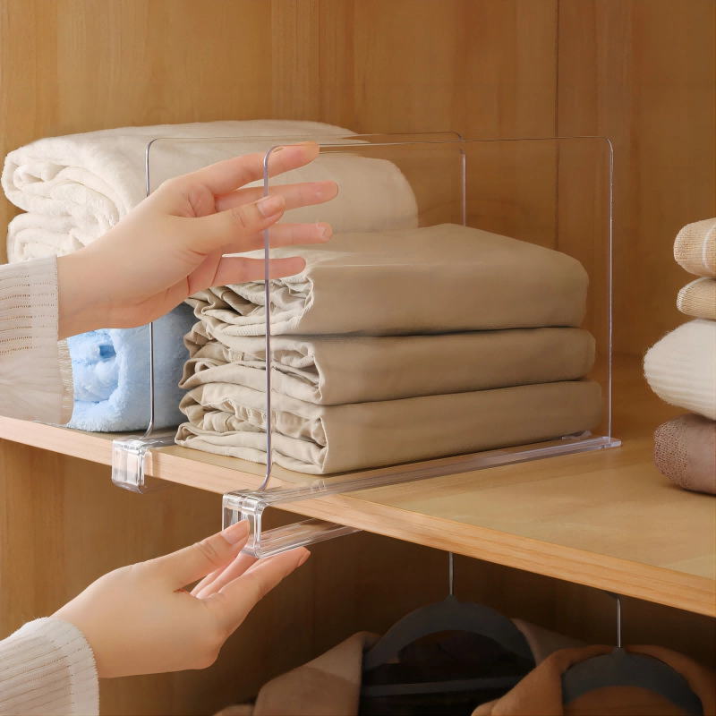 Wardrobe Bag Divider Transparent Acrylic Divider Book Cabinet Divider Spot