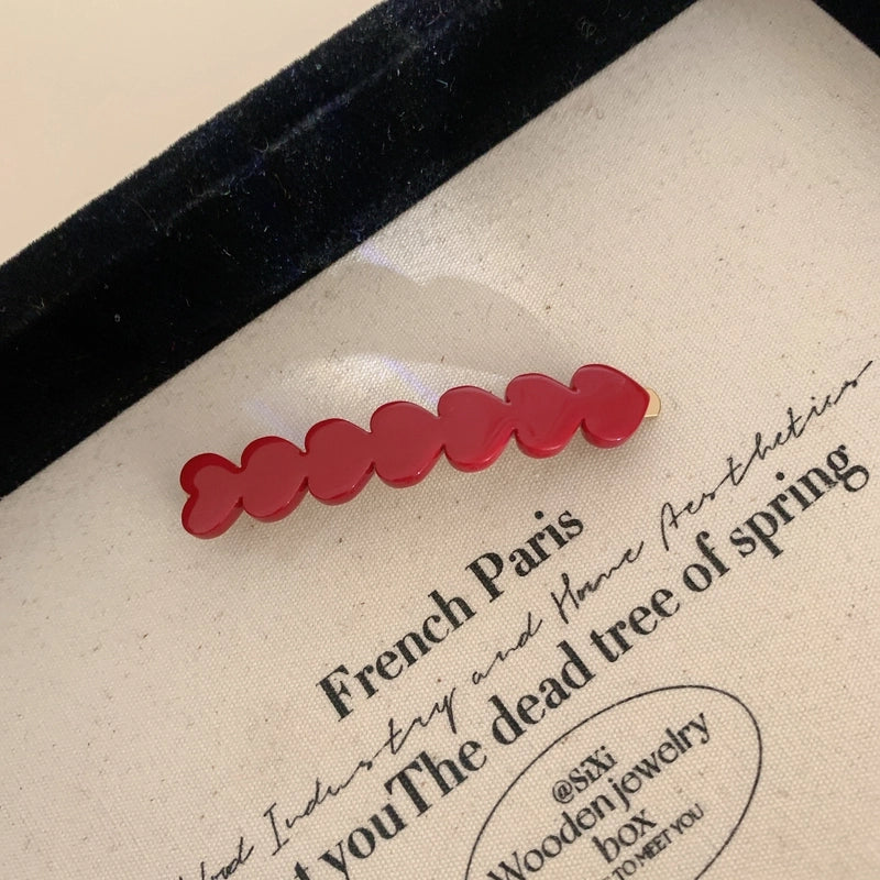 Women’s Elegant Lady Heart Shape Acetic Acid Sheets Hair Clip