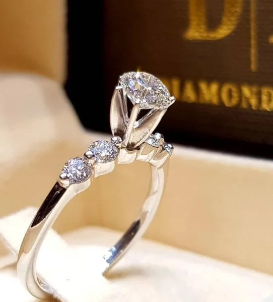 Elegant Women Jewelry Wedding Set Rings White Ring Size 5-11