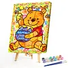 Winnie Pooh Glass Painting-Paint by Numbers Acrylic Painting 30*40CM