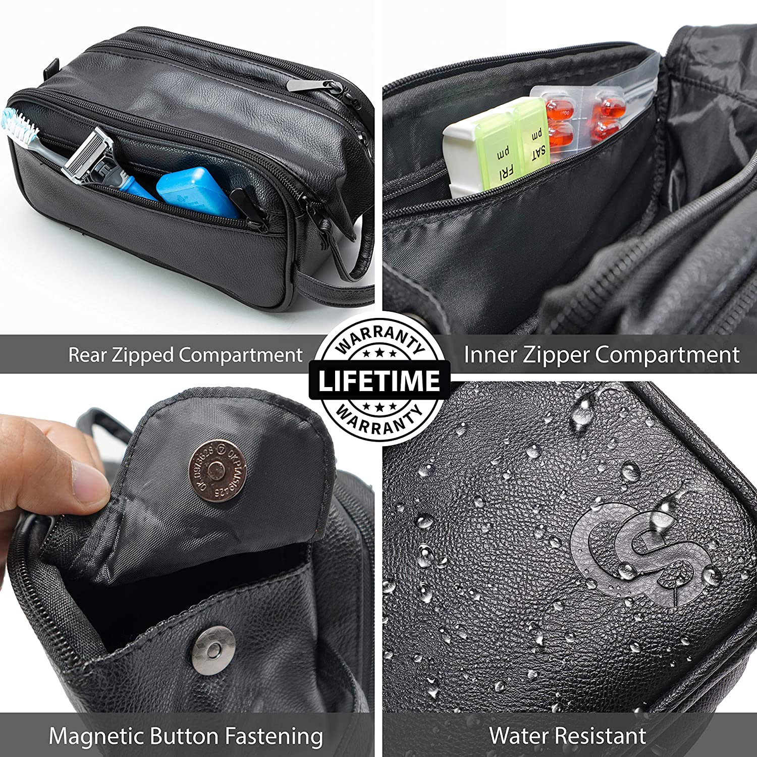 Toiletry Bag for Men or Women - Dopp Kit For Travel.