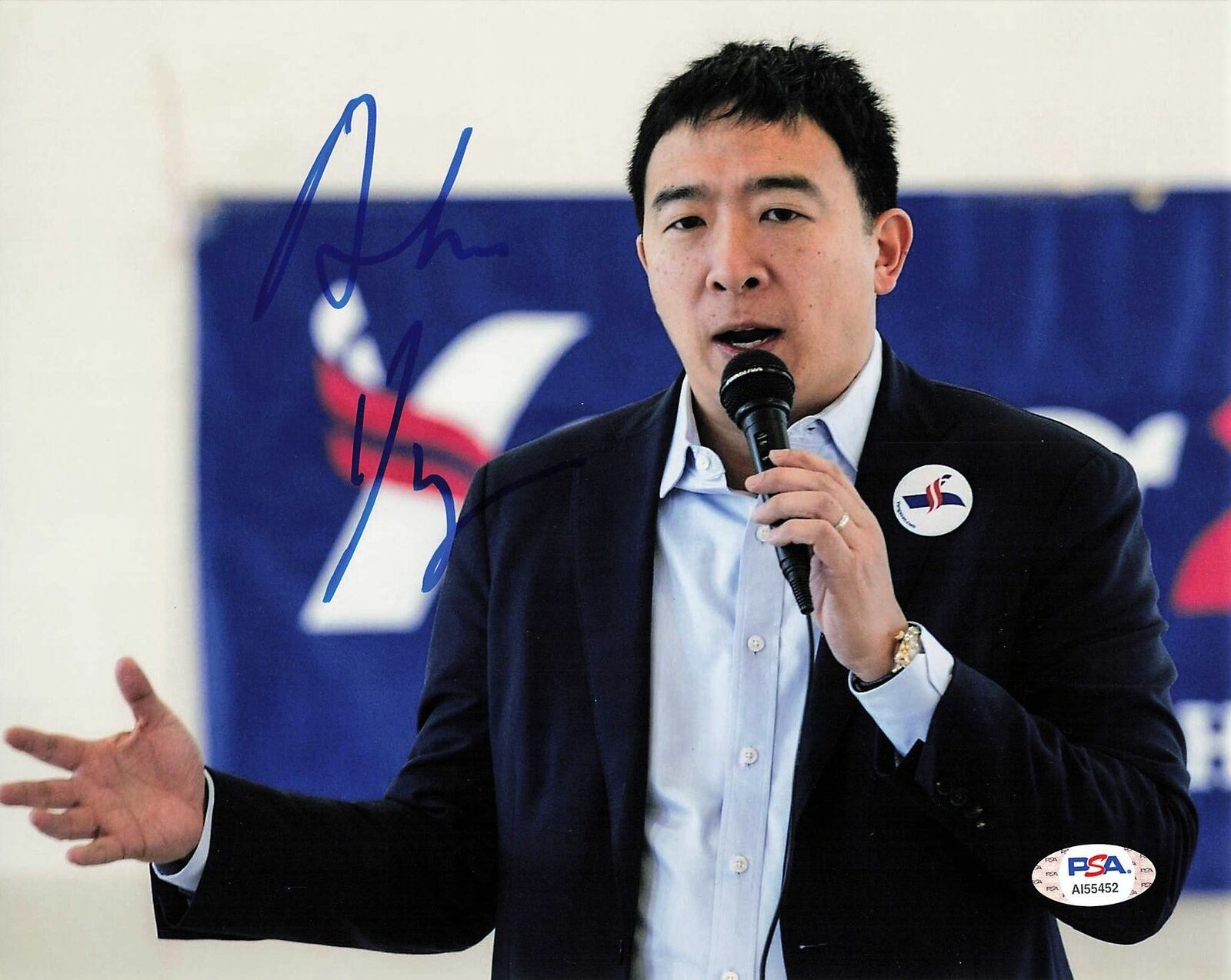 ANDREW YANG signed 8x10 Photo Poster painting PSA/DNA Autographed