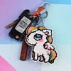 Full Bead Embroidery Keychain Unicorn Printed Craft Gifts(7.5x9cm)