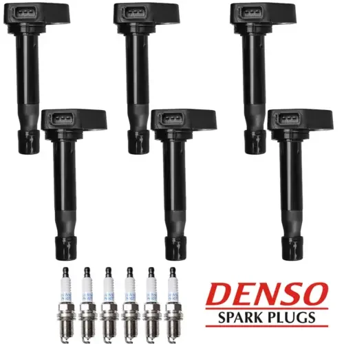 Dronehint Ignition Coil & Denso Platinum Spark Plug For Honda Accord Odyssey Acura UF242 (For: Acura) Parts