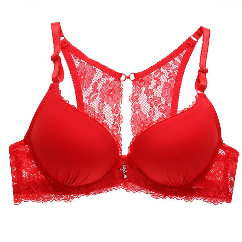 Back Beauty Sexy Push Up Bra for Women Lace Bralette Beauty Back Brassiere Underwire Bras Female Lingerie Underwear Big C/D Cup