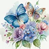 Diamond Painting-DIY Crystal Rhinestone Flower Butterfly(40x40cm)