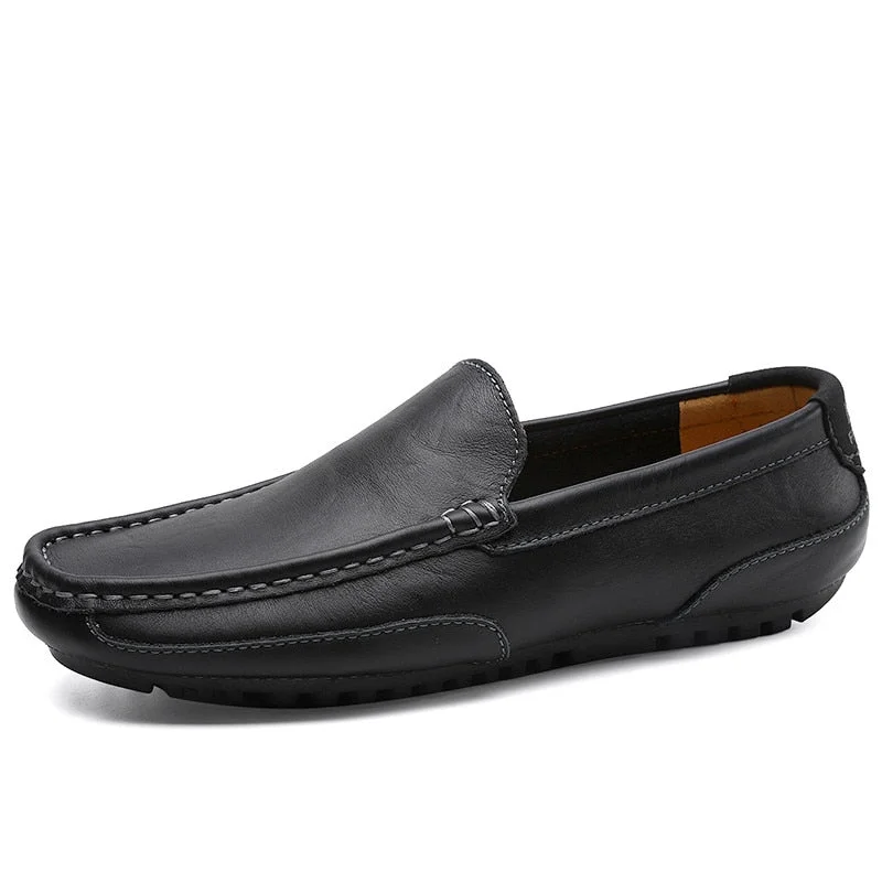Men's Shoes Summer Men Genuine Leather Loafers Shoes Brogue Flat Breathable Luxury Men's Sneakers Moccasins Designer Hot Sale