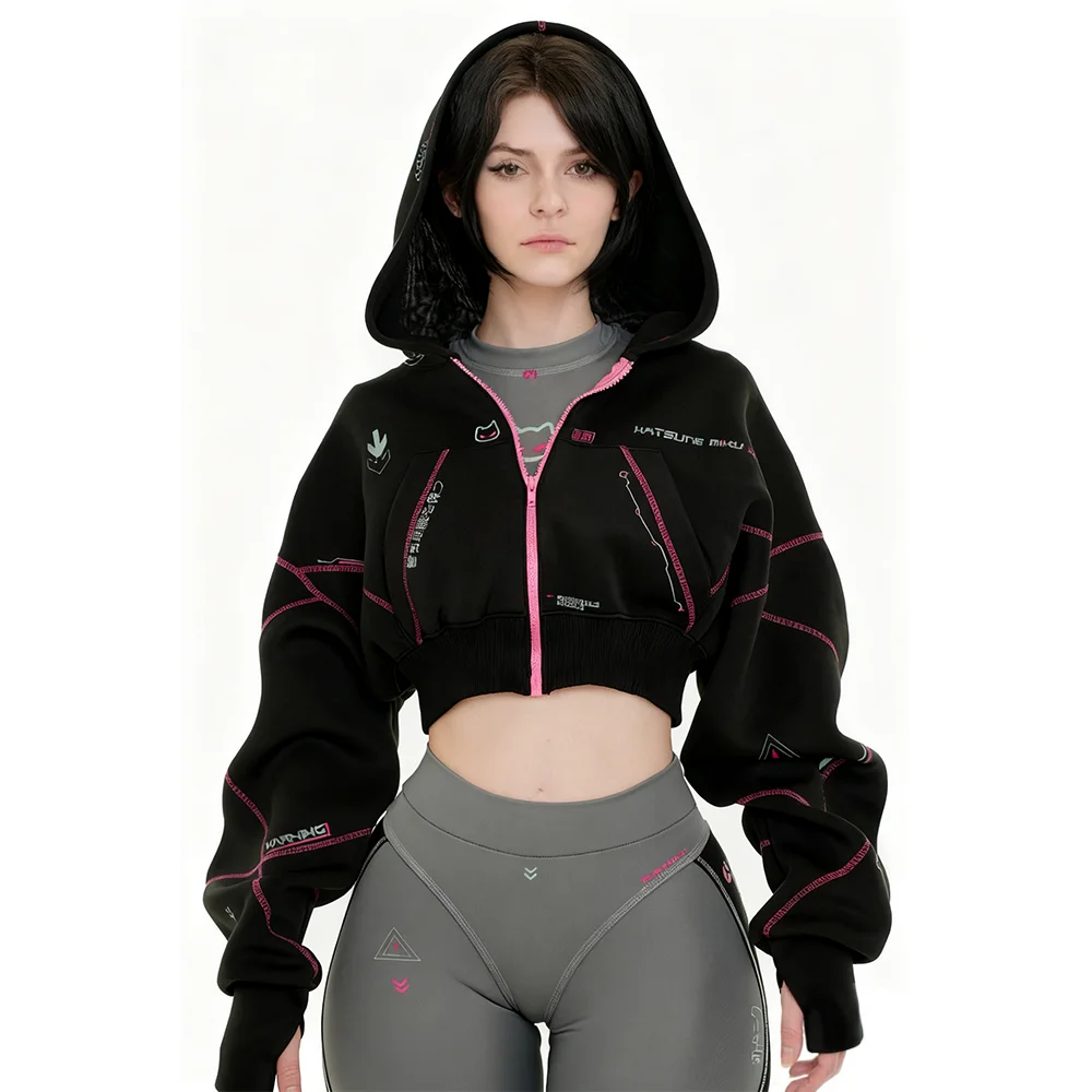Cyberpunk Futuristic Mechanical Style Women's Sports Yoga Outfit Set