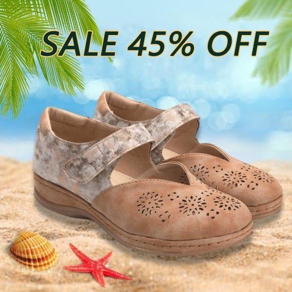 WOW!! Spring Sale 45% Off Cloud Print On Leather Women Slip On Shoes