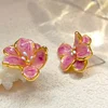 Loving Pink Blossom Flower Earrings