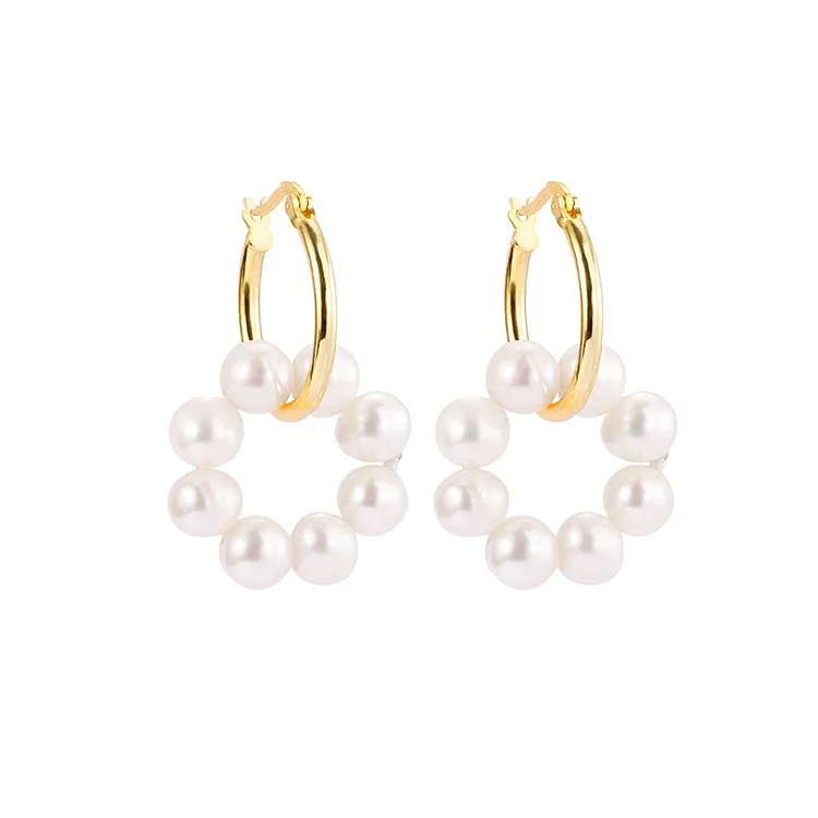 Tinyname® Women's Round Pearl Exquisite Earrings