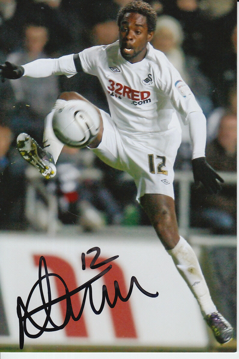 SWANSEA CITY HAND SIGNED NATHAN DYER 6X4 Photo Poster painting 4.