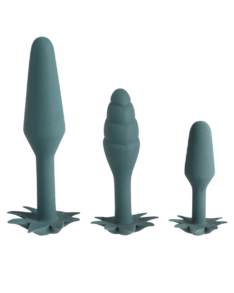 Pornhint Doobies POT Leaf Anal Trainer Silicone Set - 3 Sizes