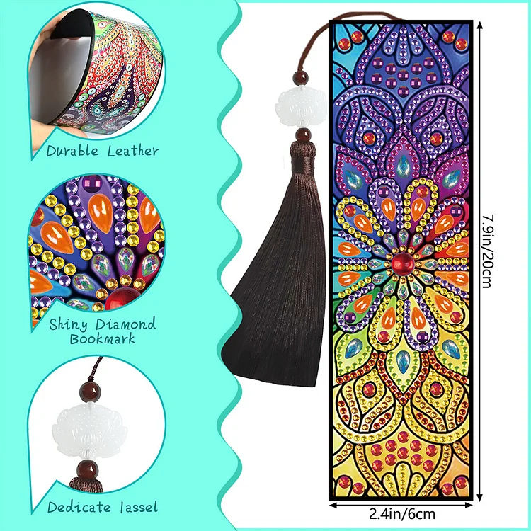 6 Pcs Diamond Painting Bookmarks Kits Diamond Art Bookmarks 5D DIY Diamond  Corner Bookmark for Adults DIY Book Lovers Gifts for Kids Home Office