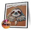 Diamond Painting -DIY Round Drill Stone Art Sloth(40x40cm)