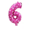 50PCS Polka Dot Colorful 0-9 Numbers 16" Aluminum Film Balloons Birthday Party Decor Supplies