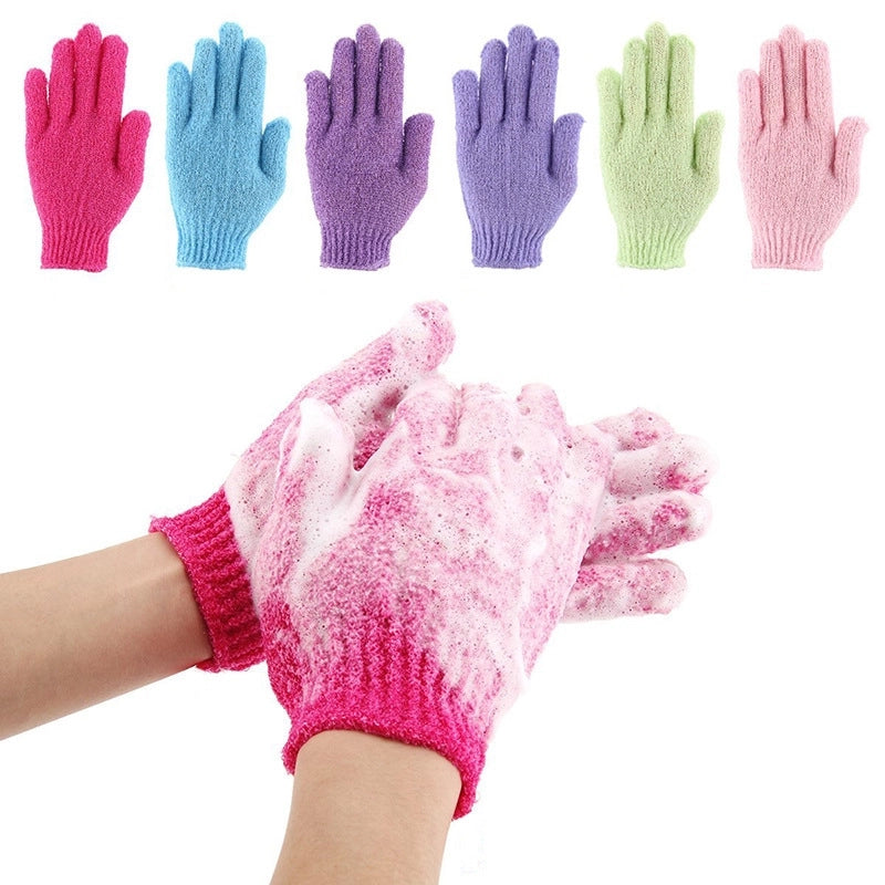 Minimalist Solid Color Nylon Bath Gloves