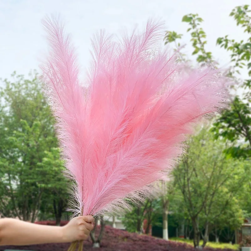 1pc 120cm Artificial Pampas Grass Bouquet Vase Wedding Party Home Garden Decoration Plant Real Touch Fake Flower Reed Christmas