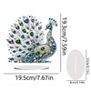 (US Local)Peacock Special Shape Desktop Diamond Painting Art Kits for Home Office Decor