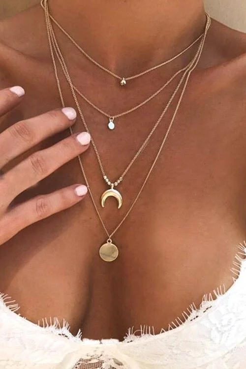 Px Horn Pendant Layer Necklace