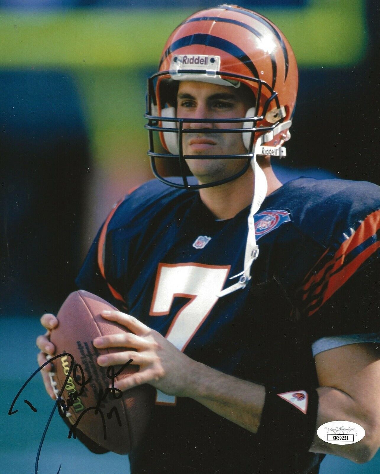 David Klingler signed Cincinnati Bengals 8x10 Photo Poster painting autographed JSA