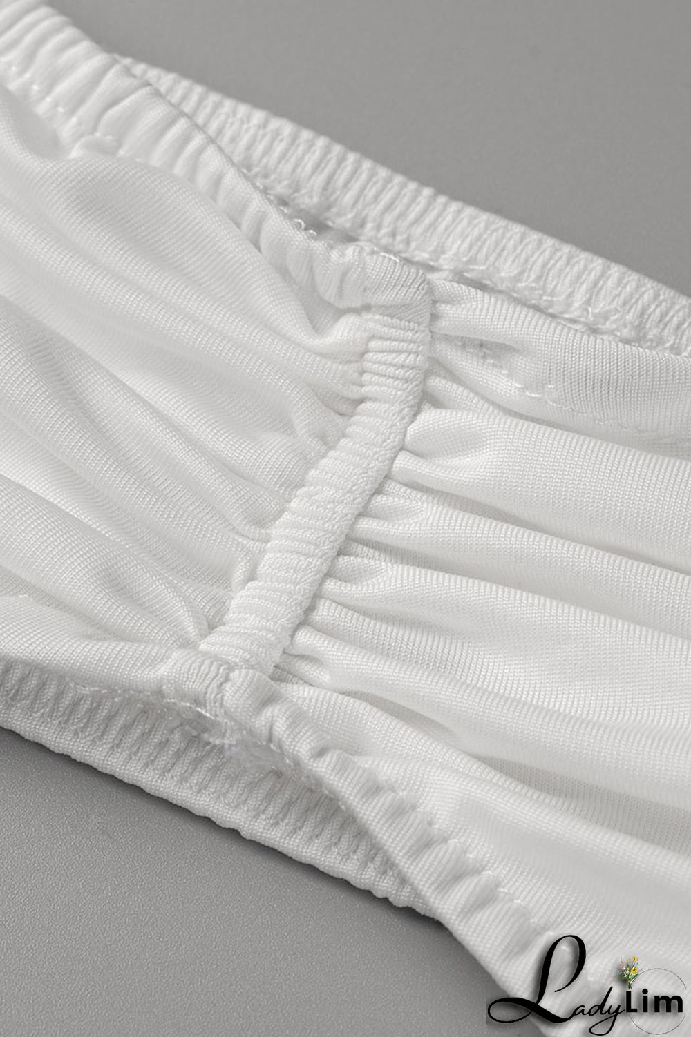 Black Sexy Solid Bandage Split Joint Fold With Bow Strapless Sleeveless Two Pieces