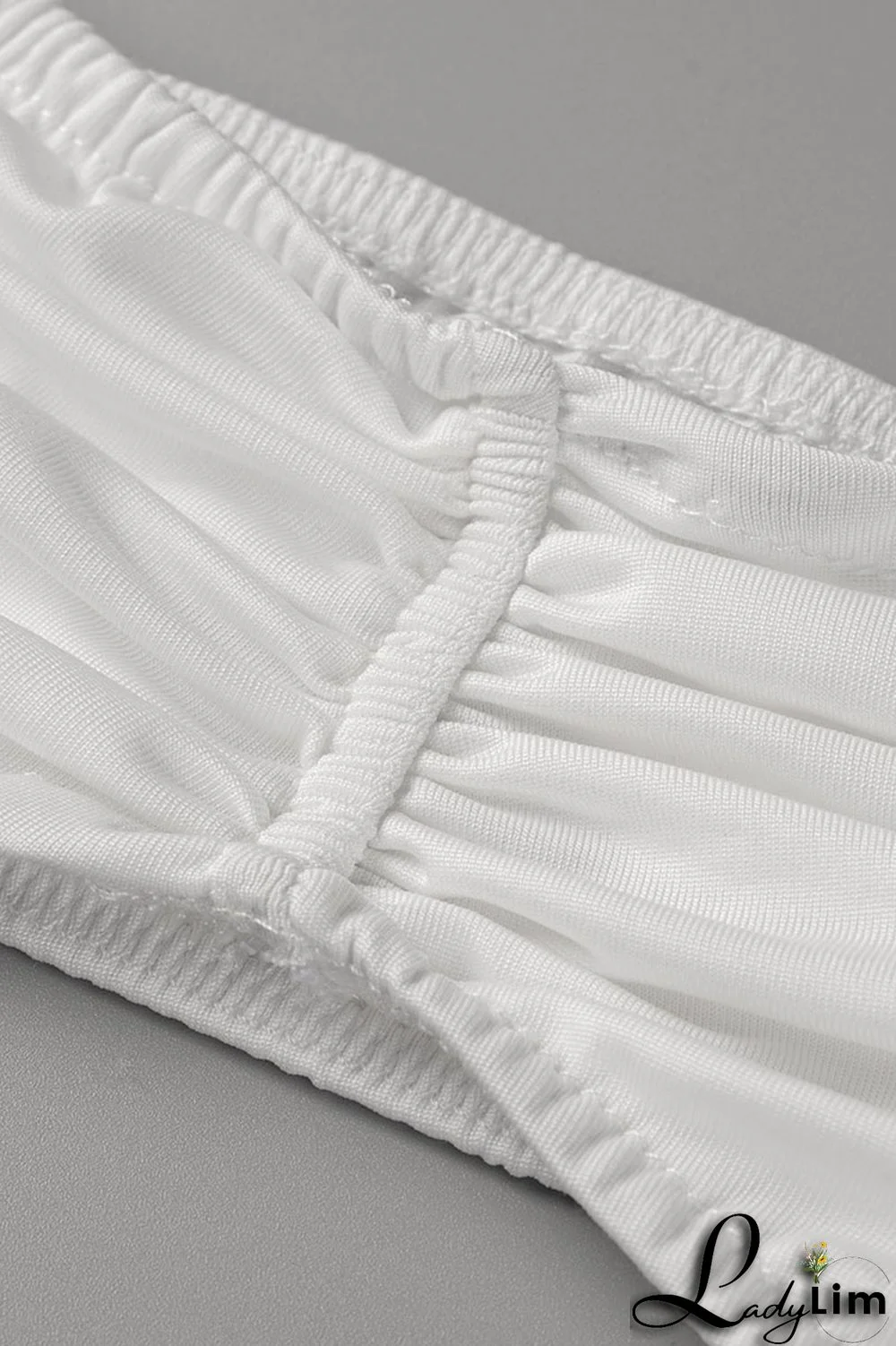 Black Sexy Solid Bandage Split Joint Fold With Bow Strapless Sleeveless Two Pieces